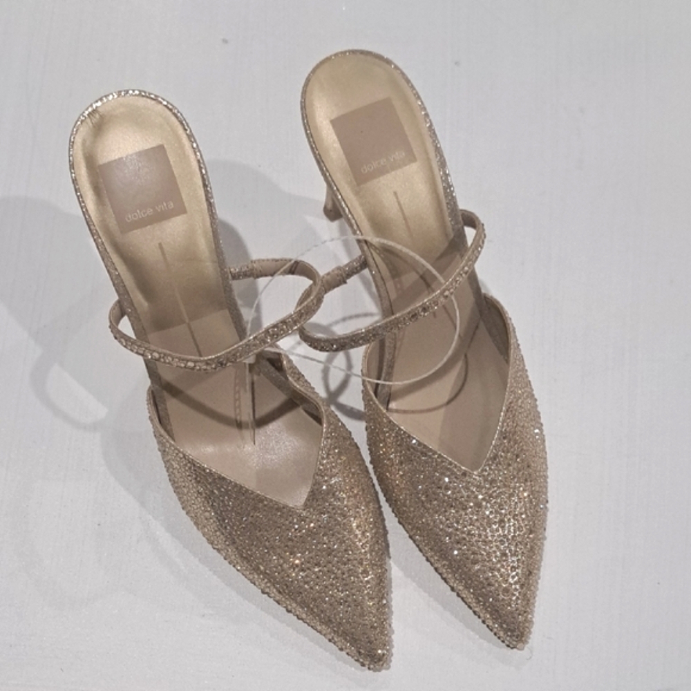 Dolce Vita Kanika Rhinestone Dress Mules - Picture 3 of 8